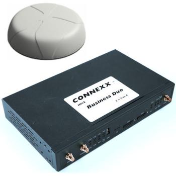 AKTION CONNEXX-inet Business Duo - 2 SIM-Karten-Schächte (4G), Parallelbetrieb möglich + WLAN-Catcher für optimale Netzabdeckung